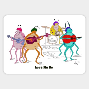 The Beetles Love Me Do Sticker